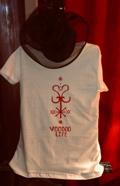 St Expedite VOODOO LIFE T-shirt White Women’s Small