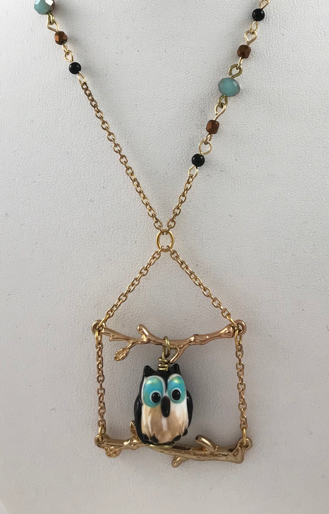 Friendly Owl (Necklace & Earring Set)